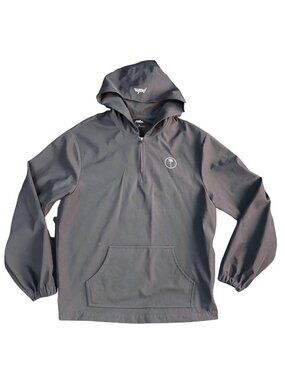 Palm Quarter Zip Windbreaker Pullover Black Size L